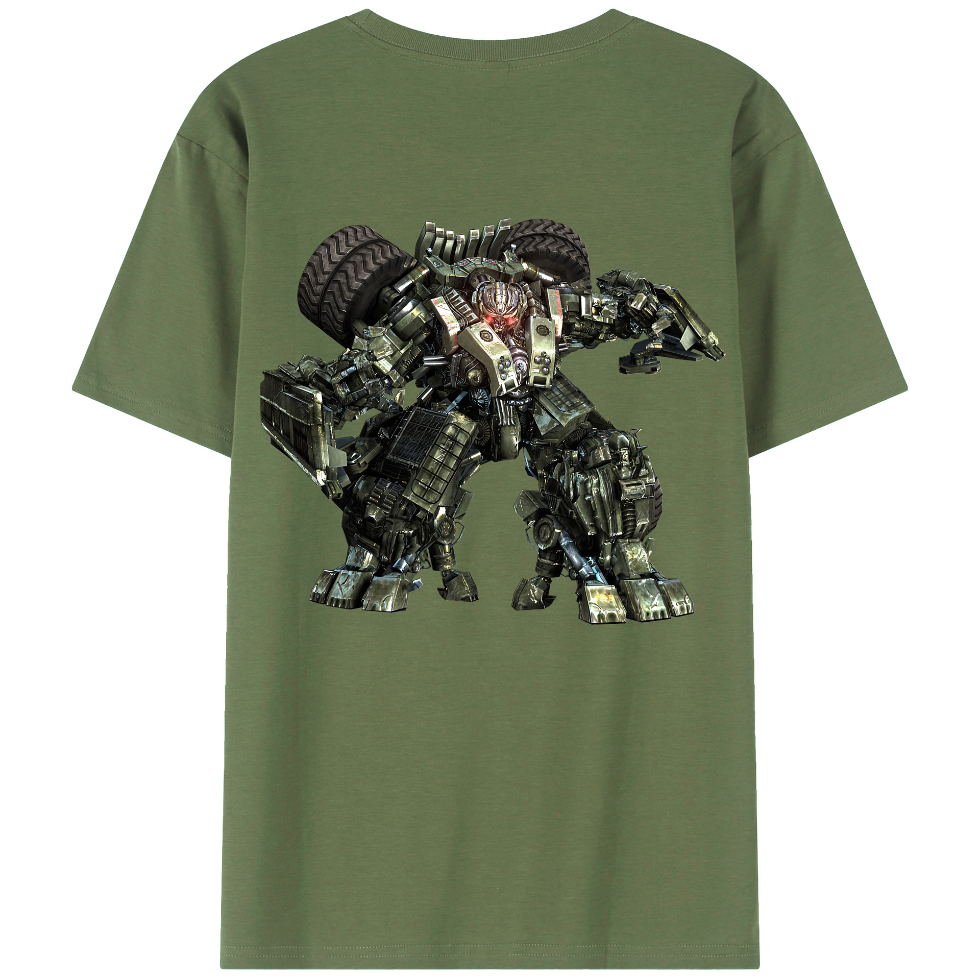 （画像用） Transformers トランスフォーマー 綿100％ メンズ半袖Tシャツ（バックプリント） 通気性
